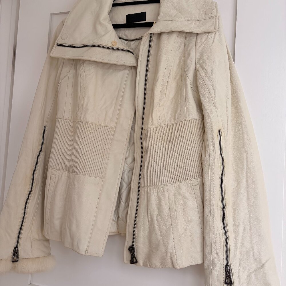 RUDSAK Cream Leather Jacket – Size M/M